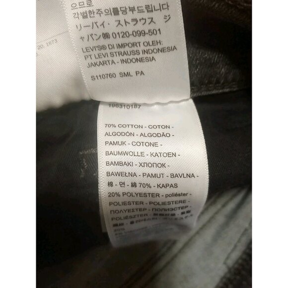 LEVI STRAUSS Jeans Womens 31 BLACK Faded SHAPING STRAIGHT Preowned Denim Work - Picture 8 of 10